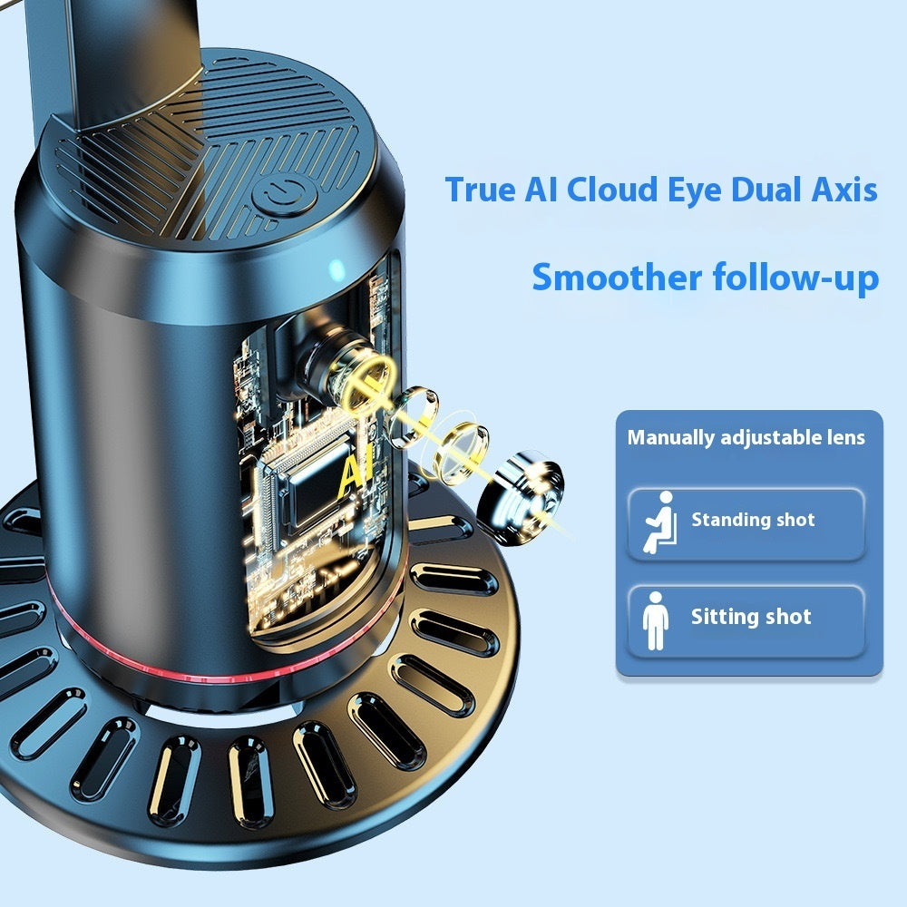 AI Face Tracking Phone Holder | 360° Auto Follow, Live Streaming, Bluetooth Remote