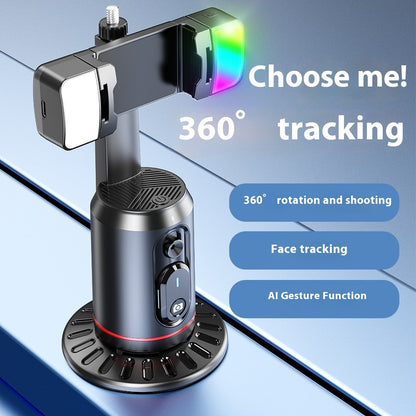 AI Face Tracking Phone Holder | 360° Auto Follow, Live Streaming, Bluetooth Remote