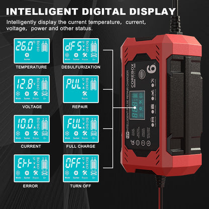 12V 6A Smart Battery Charger | AGM & Start-Stop Compatible