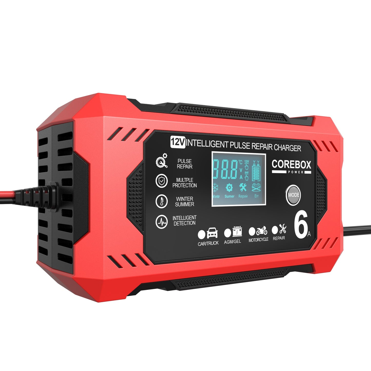 12V 6A Smart Battery Charger | AGM & Start-Stop Compatible